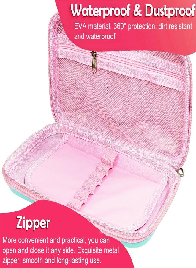 في جراسب مقلمة أدوات مكتبية للأطفال بتصميم يونيكورن من VGRASSP مع آلة حاسبة صغيرة - حقيبة ثلاثية الأبعاد بسحاب من مادة EVA مع جيوب تخزين متعددة - منظم أدوات مكتبية مدرسية ممتع - متعدد الألوان - Image 2